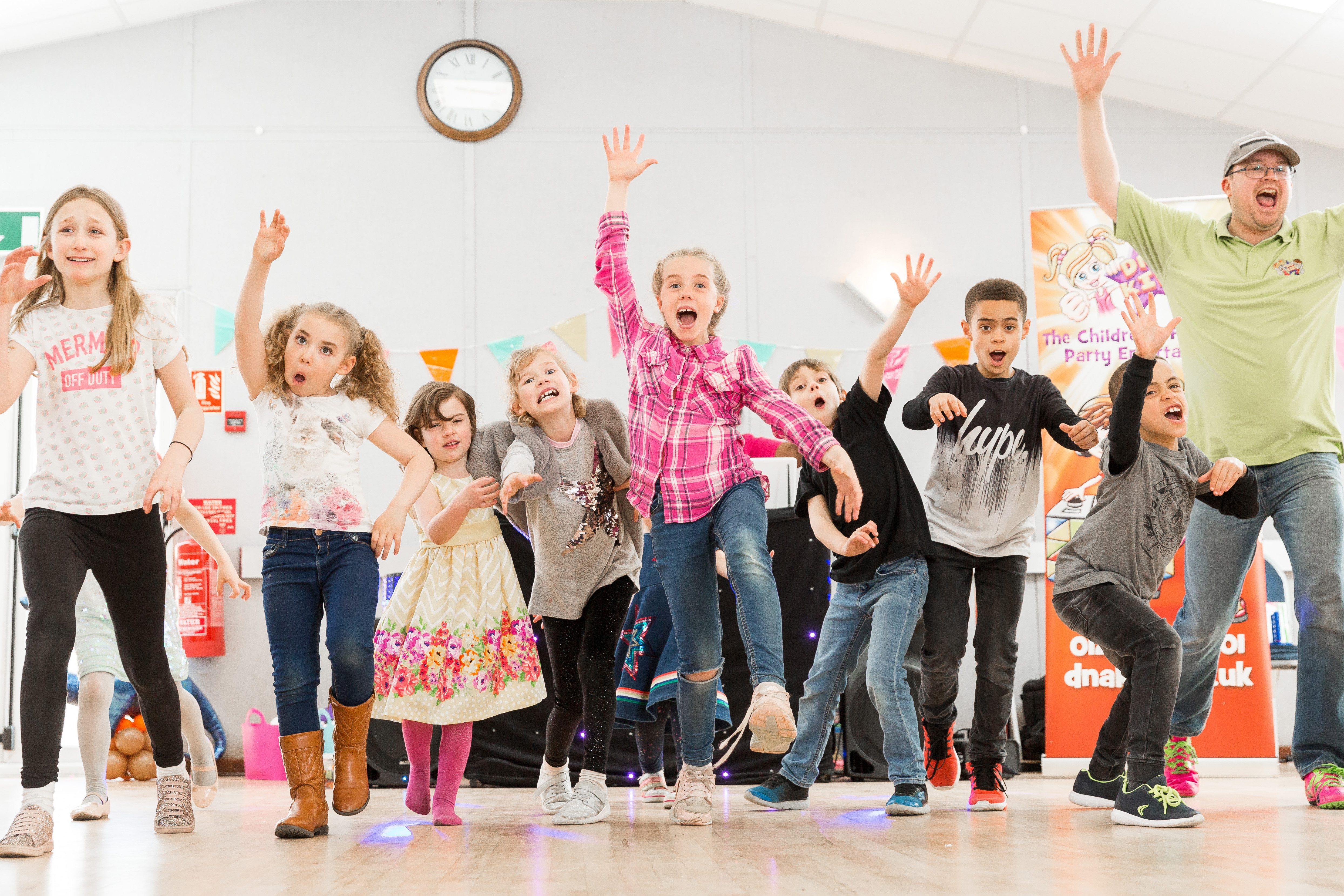 Group of kids celebrating at a party