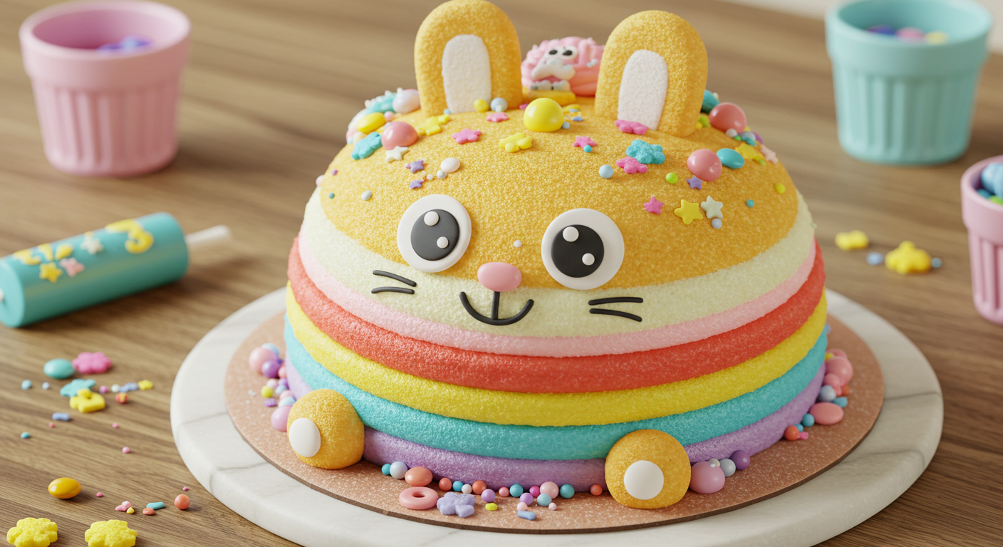 Rabbit cake for kids party