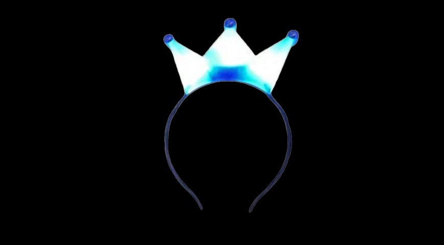 LED Crown Headband - Blue